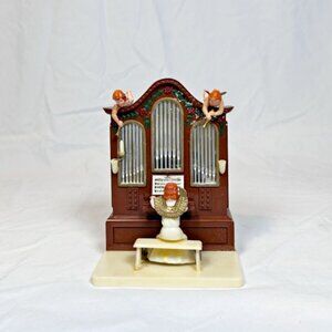 Vintage Oversea Hong Kong Plastic Angel Playing Piano Organ Music Box Cherubs